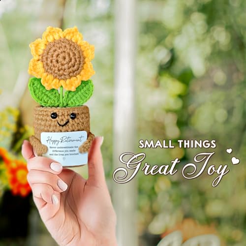 SOL VIBES Handmade Sunflower Retirement Gift for Women, Coworker Keepsake