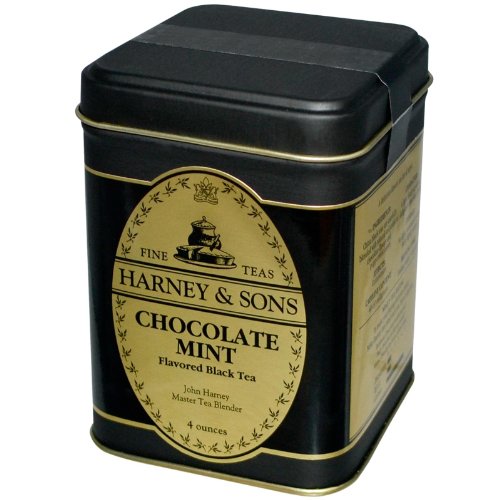 Harney & Sons Chocolate Mint Black Tea, Loose Leaf, 4 Ounce Tin