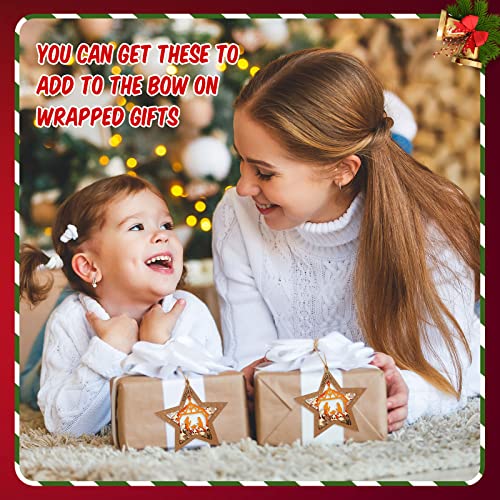 48 Pcs Nativity Star Ornaments - Wooden Christmas Decorations for Religious Celebrations (Variation of THIS listing)
