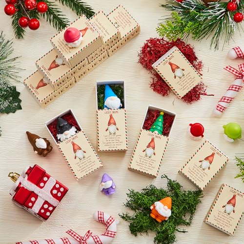 Wonderjune Christmas Coworker Gifts Set - 18 Mini Gnomes & Holiday Boxes (Variation of THIS listing)