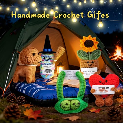 Handmade Crochet Sunflower Pot Set - Inspirational Gift for Women