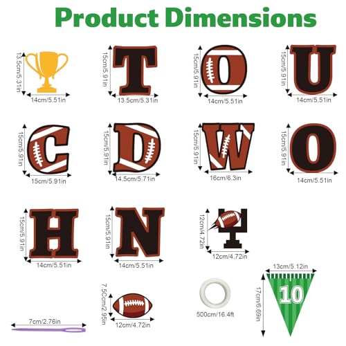 Touchdown Football Banner for Birthday & Game Day Celebrations