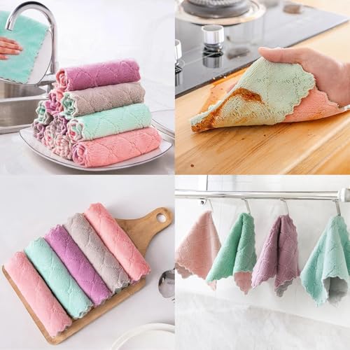 Reusable Microfiber Kitchen Cleaning Cloths - Super Absorbent 32 Pack