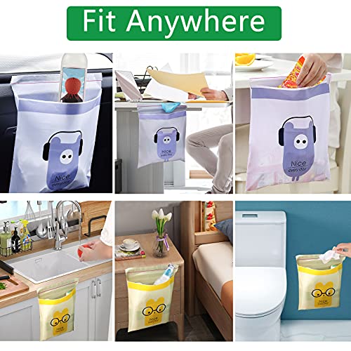 AOBIS Purple & Yellow Portable Car Trash Bag - 30PCS Leak-Proof & Eco-Friendly