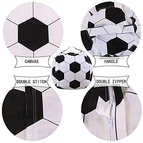 LMYOVE Football Stuffed Animal Storage Bean Bag Chair Cover - 26-Inch