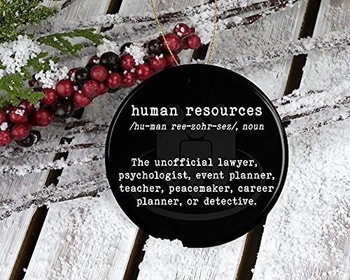 Funny Human Resources Definition Christmas Ceramic Ornament