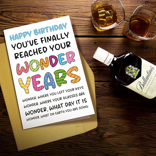Funny Old Age Birthday Card for Milestone Birthdays - 50th to 90th