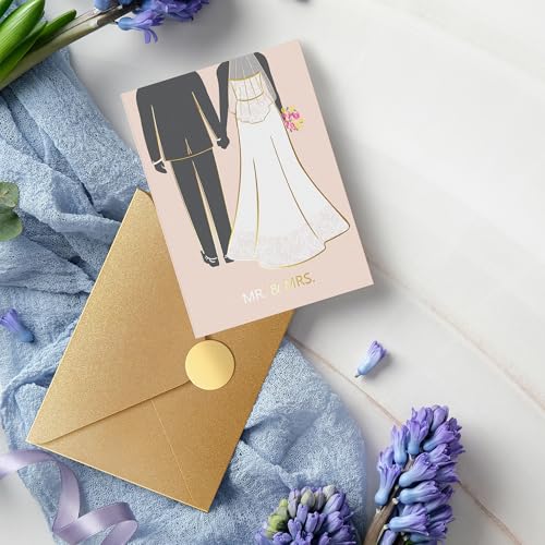 Sweetzer & Orange Premium Wedding Greeting Card with Gold Foil