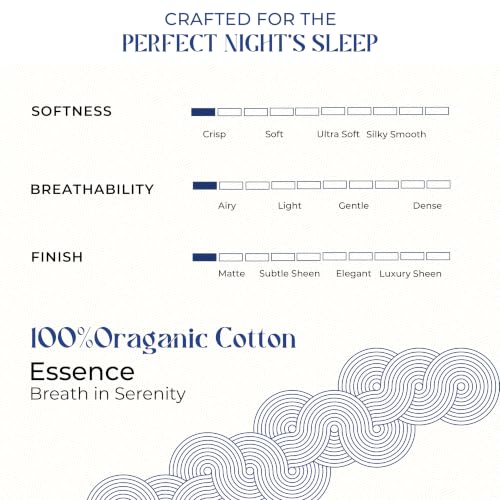 Mayfair Linen Organic Cotton Queen Pillow Cases Set of 2 - Ivory, Cool & Breathable
