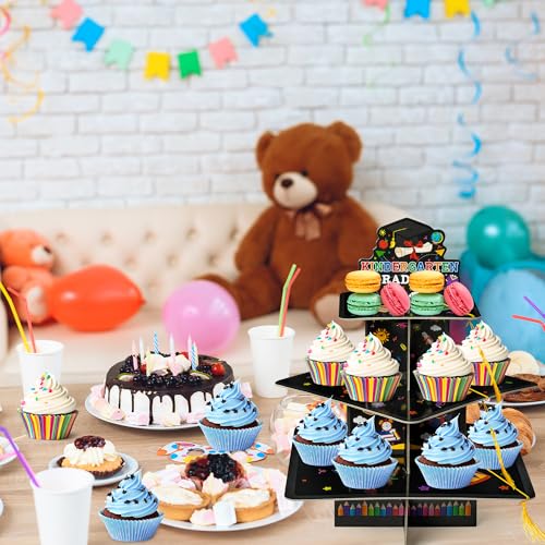 3-Tier Kindergarten Graduation Cupcake Stand with Tassels