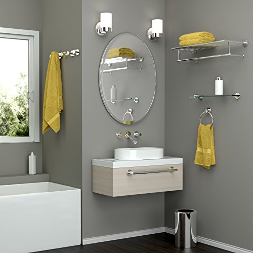 Gatco 1282 Glamour 3 Hook Triple Robe Hook, Wall Mounted Hook for Bathroom Towels, Robes & Coats, 11 Inch W, Chrome, Premium Brass