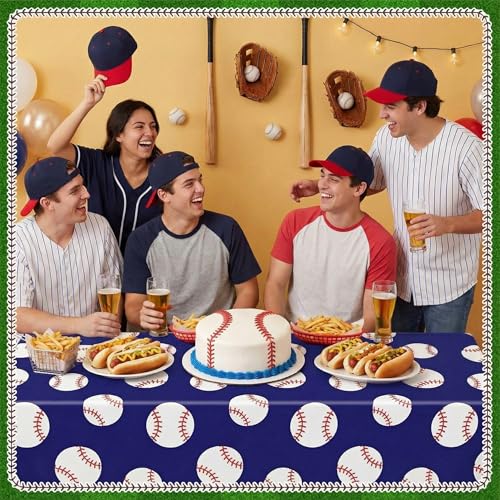 Tenceur Baseball Tablecloths, 2 Pcs Rookie of The Year Party Supplies