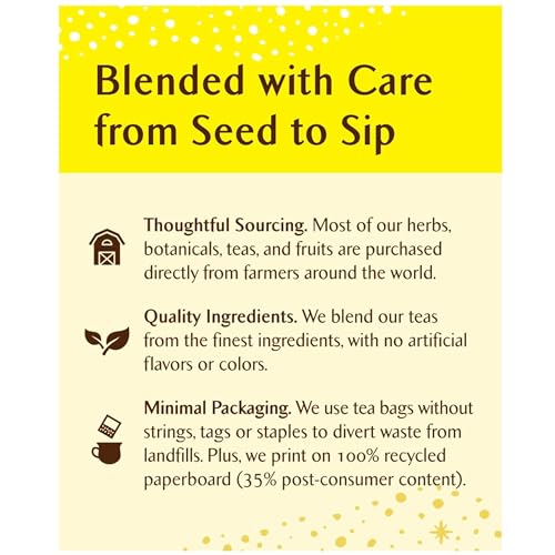 Celestial Seasonings Lemon Honey Drop Herbal Tea - 16 Tea Bags Pack - Caffeine-Free Vitamin C