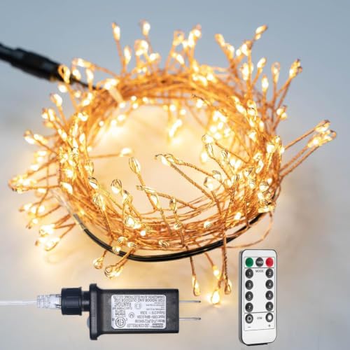 20ft 200 LED Fairy Lights Firecracker Copper String Christmas Decor