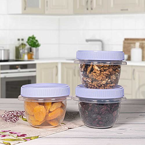 ARNO 8.5 oz Food Storage Containers Set of 3 BPA-Free, Leakproof, Microwave & Dishwasher Safe