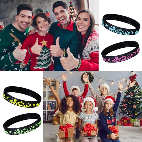 100 Pcs Christmas Nativity Silicone Bracelets Wristbands - Religious Holiday Gift