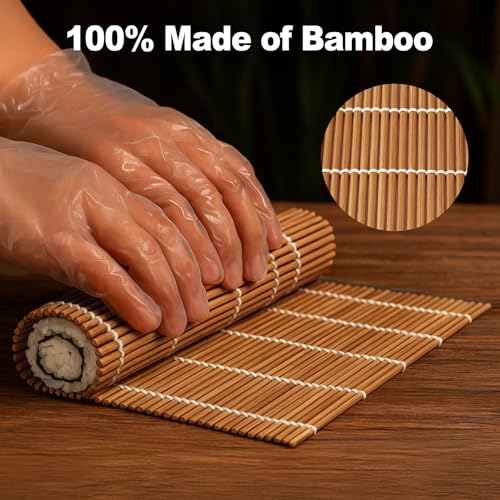 Bamboo Sushi Rolling Mat - Eco-Friendly Sushi Maker, 9.5"
