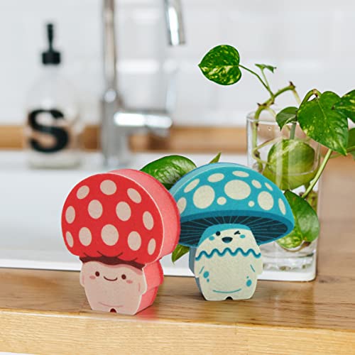 Fred & Friends Fun Guys Mushroom Kitchen Sponges, Set of 2