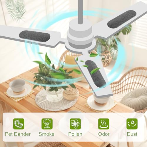 Ceiling Fan Filters - 10 Pack Activated Coconut Zeolite Air Purifiers