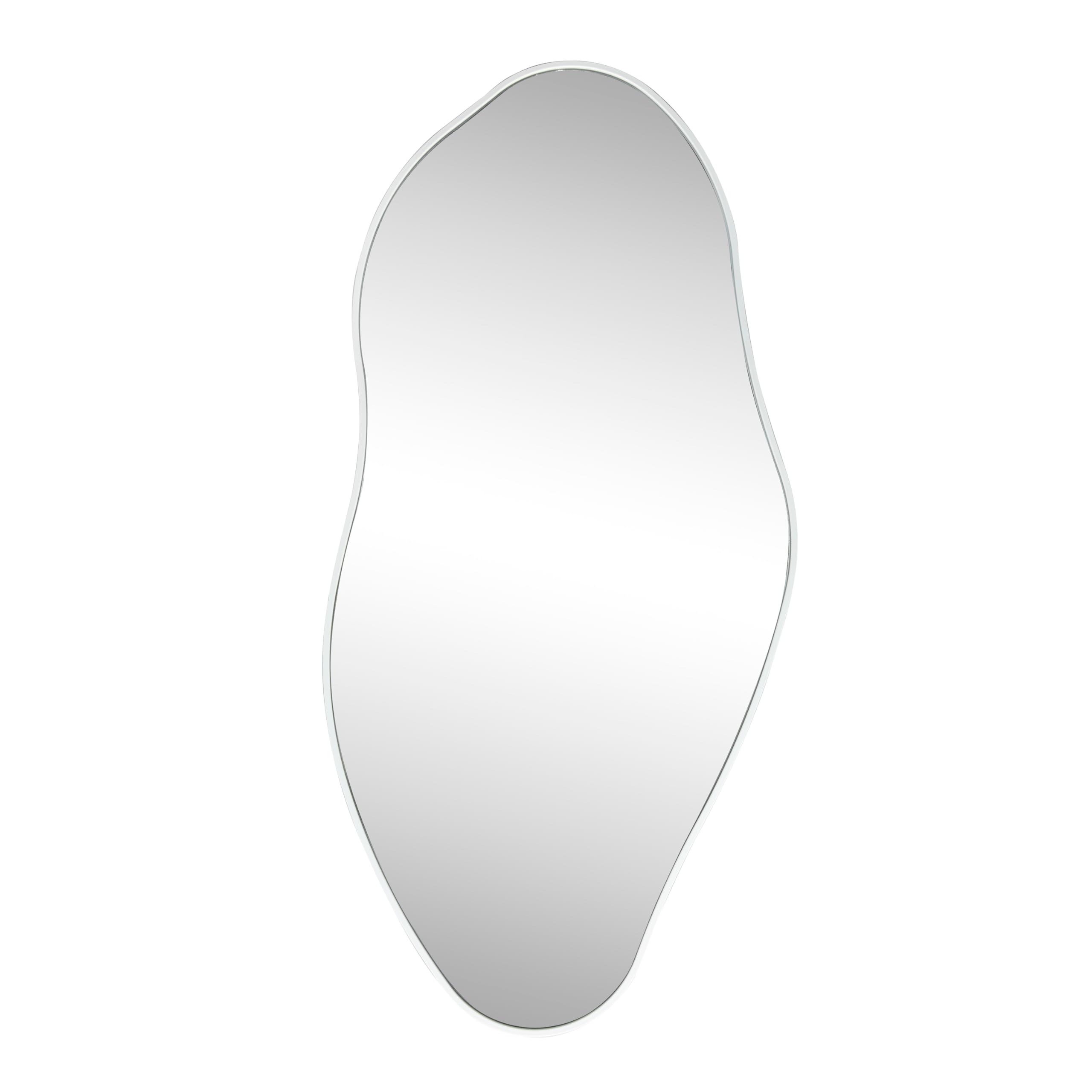 JONATHAN Y MIR200B Everly 20 in. W x 42 in. H Large Irregular Framed Decorative Wall Mirror, Anti-Rust for Bathroom, Living Room, Bedroom, Red