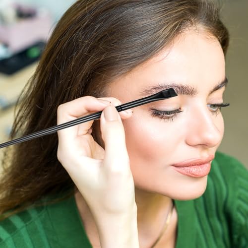 Alrhso 12 Pieces Angled Eyeliner and Eyebrow Flat Brushes Set