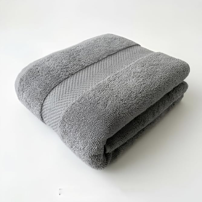Plush Gray Cotton Hand Towel 16x28 - 600 GSM, 1 Pack