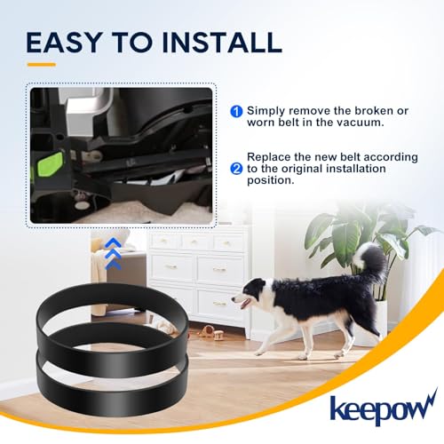 KEEPOW Replacement Vacuum Belts for Eureka NEU100 & NEU102 - 2 Pack
