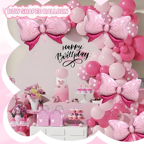 Jumbo Coquette Bow Balloons - 4pcs Pink Oversized Party Decor