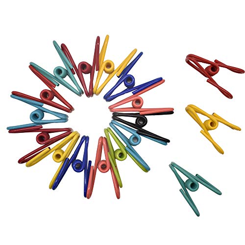 50 Pack Vinyl-Coated Steel Utility Clips for Laundry & Crafts