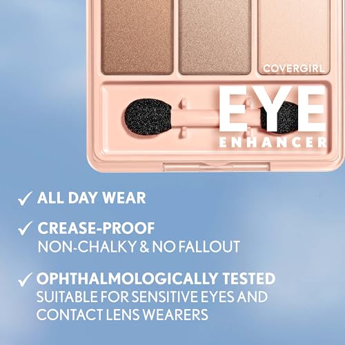 COVERGIRL Eye Enhancer Eyeshadow Trio - Sweet Plum, Talc-Free & Vegan