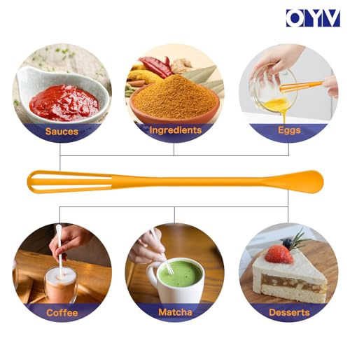 OYV 2-In-1 Mini Whisk and Spoon Set, 8.5-Inch, BPA-Free