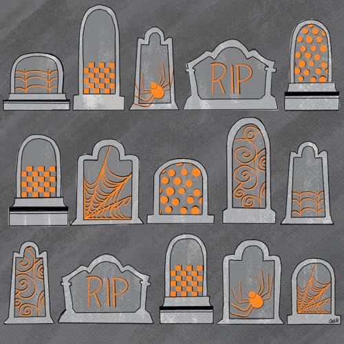 IHR Halloween Cocktail Napkins 3-Ply Paper Tombstone 20-Count