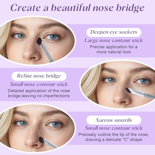 Sorcristy 5 Pack Angled Eyeliner and Eyebrow Brush Set for Precision Makeup