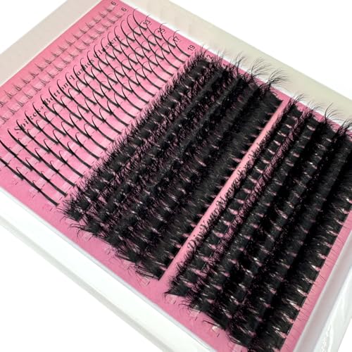 CuvDhe Spiky Lash Clusters & Bottom Individual Eyelash Extensions DD Curl