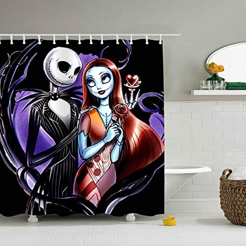 Halloween Shower Curtain, Waterproof Polyester Bath Curtain 65 x 72 Inch