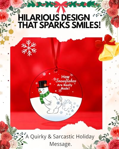 Funny Snowman Christmas Ornament - Hilarious Holiday Decor