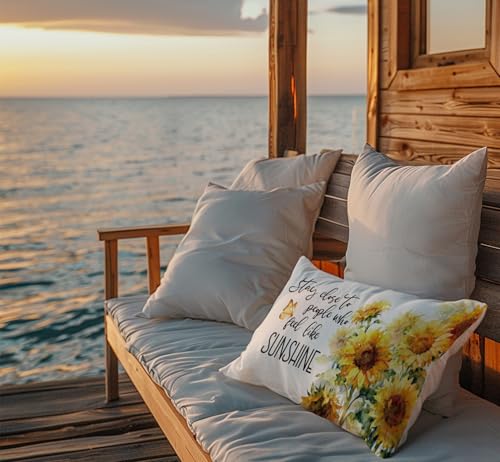 Sunshine 02 Summer Sunflower Pillow Cover 12x20 Double-Sided