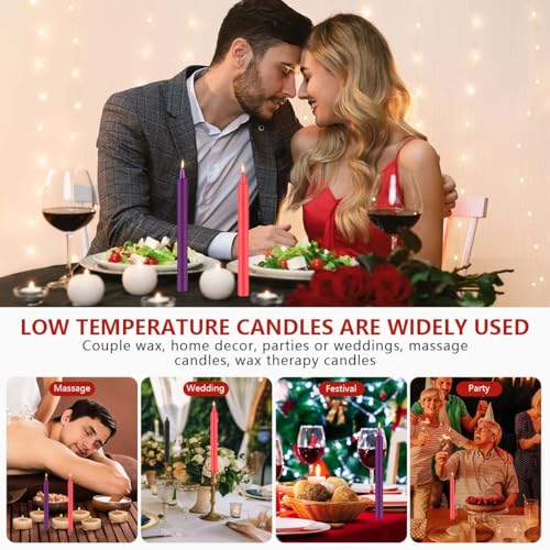 KISEER 3-Pack Low Temperature Romantic Candles for Couples