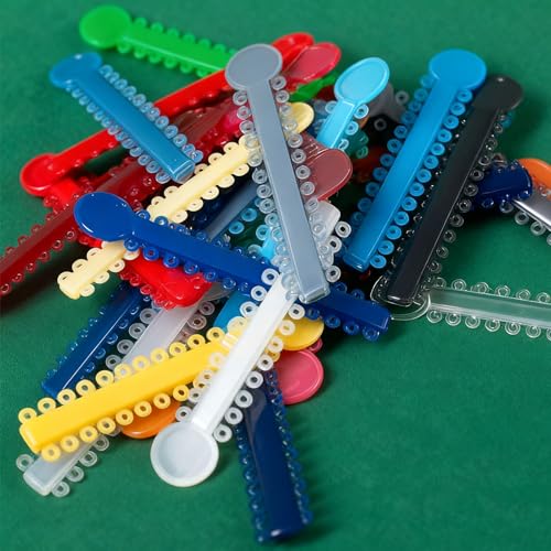 Orthodontic Ligature Ties 1040pcs - Multi-Color Elastomeric O-Rings