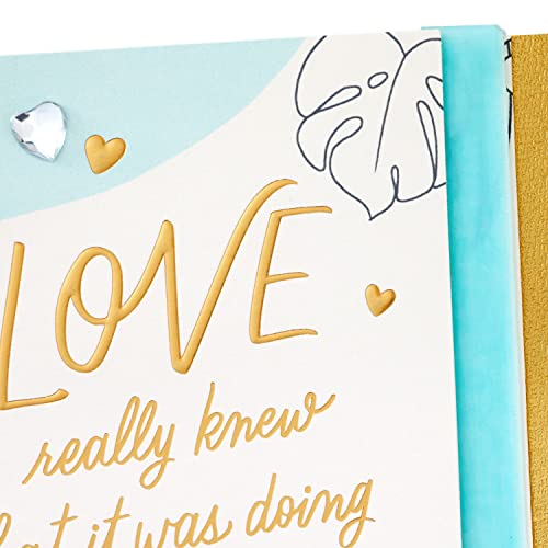 Hallmark Wedding Card for Couple with Gemstone Heart