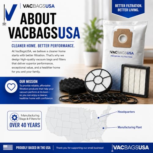 VacBagsUSA 3 Micro-Filtration Vacuum Bags for Eureka MM - Replacement, Pet & Sensitive Family Use