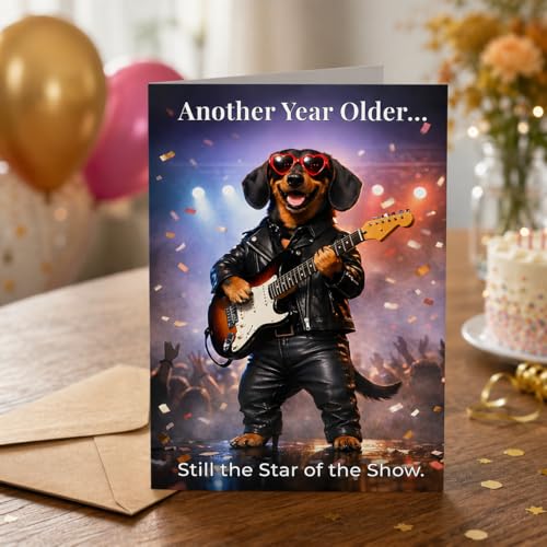Funny Rockstar Birthday Card for Men | 5x7 with Envelope