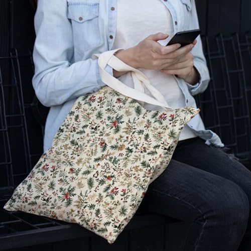 JINYO Preppy Canvas Tote Bag - Reusable Inspirational Shopper