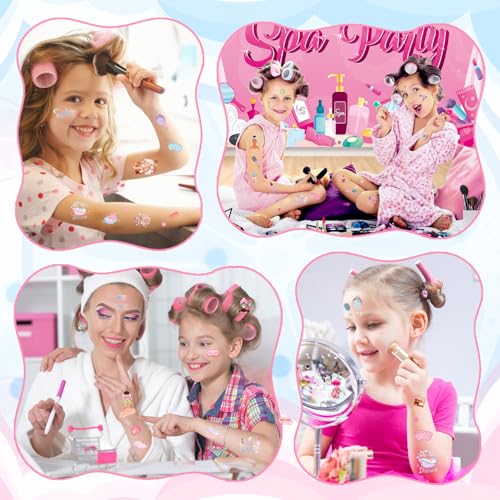 Konsait Kids Spa Temporary Tattoos for Girls Slumber Party Favors 99 Pcs