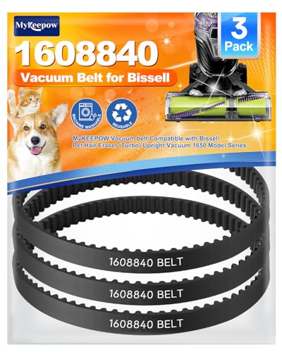 3 Pack Vacuum Belt Compatible with Bissell Pet Hair Eraser Models 1650 Series