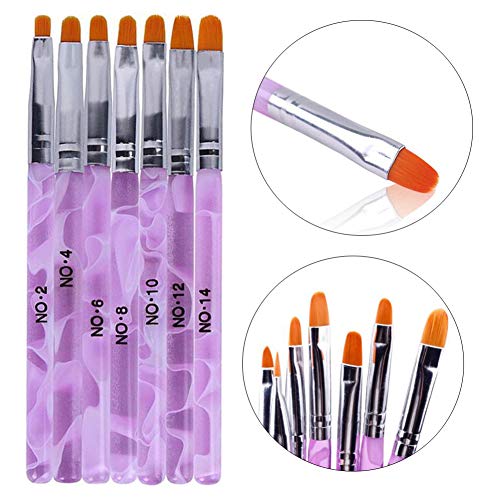 7-Piece UV Gel Nail Art Brush and Acrylic Painting Tool Kit