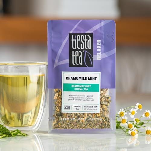 Chamomile Mint Herbal Tea - Premium Loose Leaf Pouch for 25 Cups