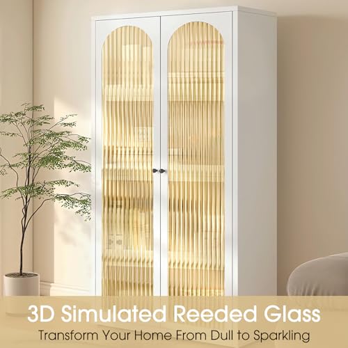 Coavas 3D Fluted Glass Window Privacy Film - Umber, 17.5x78.7 Inch