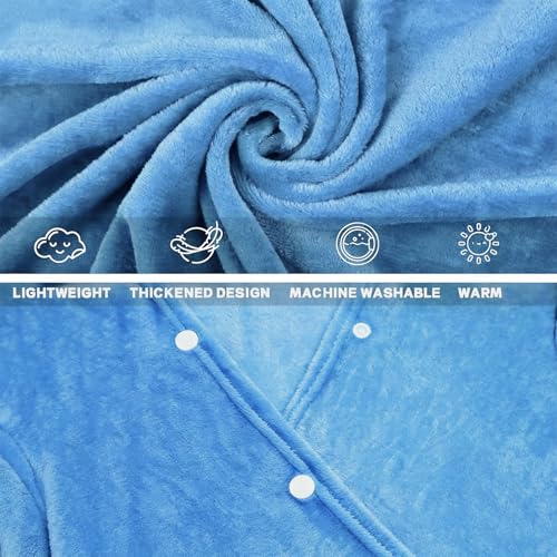 Blue Donkey Wearable Hoodie Blanket for Adults - Flannel Comfort