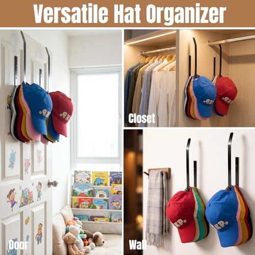 Kyrupsy Hat Organizer - 2 Pack Baseball Cap Storage Rack